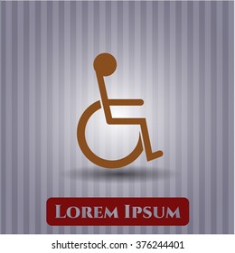Disabled (Wheelchair) icon vector illustration