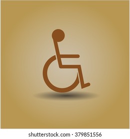 Disabled (Wheelchair) icon vector illustration