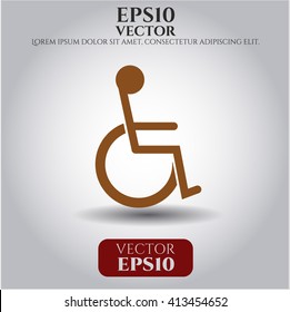 Disabled (Wheelchair) icon vector illustration