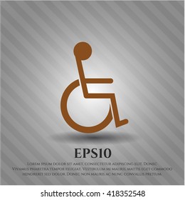 disabled wheelchair icon vector symbol flat eps jpg