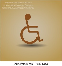 disabled wheelchair icon vector symbol flat eps jpg