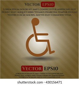 disabled wheelchair icon vector symbol flat eps jpg