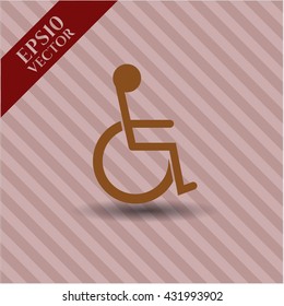 disabled wheelchair icon vector symbol flat eps jpg