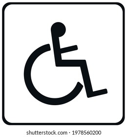 Disabled wheelchair icon.Vector design EPS 10.