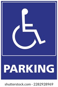 disabled or wheelchair parking sign - vector