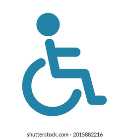 Disabled Wheelchair Symbol on white background