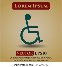 Disabled (Wheelchair) vector icon