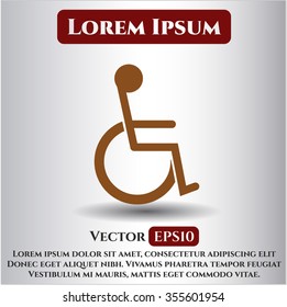 Disabled (Wheelchair) vector icon