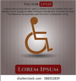 Icono vectorial desactivado (silla de ruedas)
