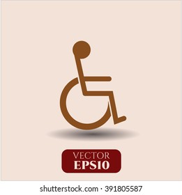 Disabled (Wheelchair) vector icon