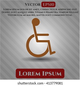 Disabled (Wheelchair) vector icon