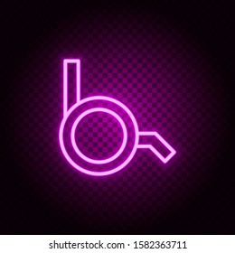 Disabled, wheelchair vector icon. Retro style neon vector icon. Vector icon on transparency background