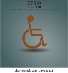 Icono o símbolo vectorial desactivado (silla de ruedas)