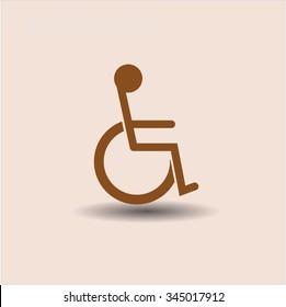 Disabled (Wheelchair) vector icon or symbol