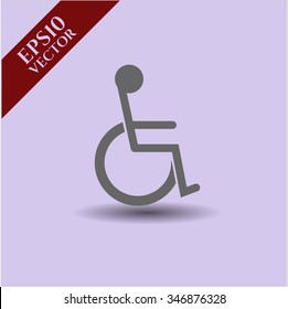Icono o símbolo vectorial desactivado (silla de ruedas)