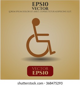 Disabled (Wheelchair) vector icon or symbol