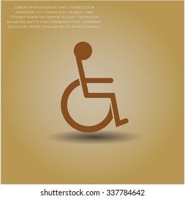 Behindertes Vektorsymbol (Rollstuhl)