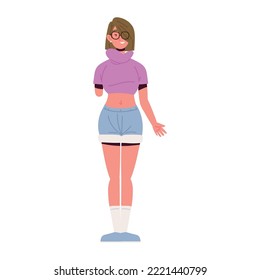 disabled woman character icon isolated