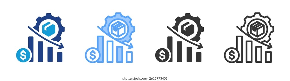 Disadvanrage icon set multiple style collection