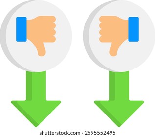 Disadvantage Icon Flat Vector Illustration