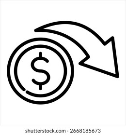 Ilustración vectorial de iconos de contorno de desventaja