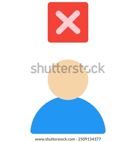 disagree icon with flat style
