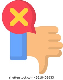 Disagree Icon Flat Vector Illustration