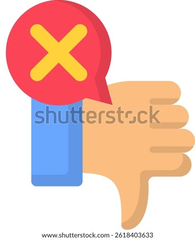 Disagree Icon Flat Vector Illustration