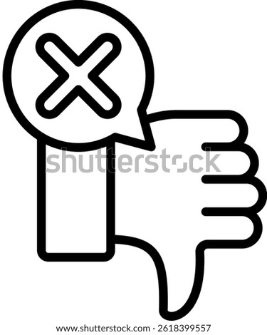 Disagree Icon Line Vector Illustration