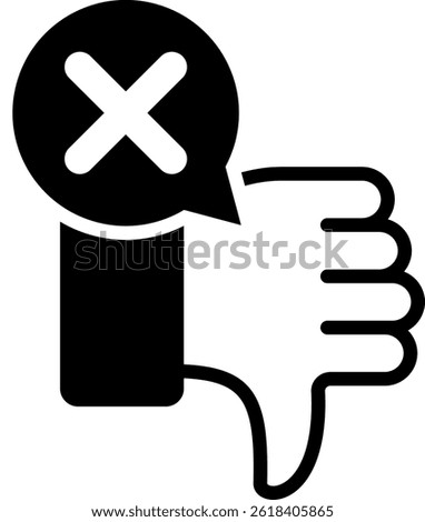 Disagree Icon Mixed Vector Illustration