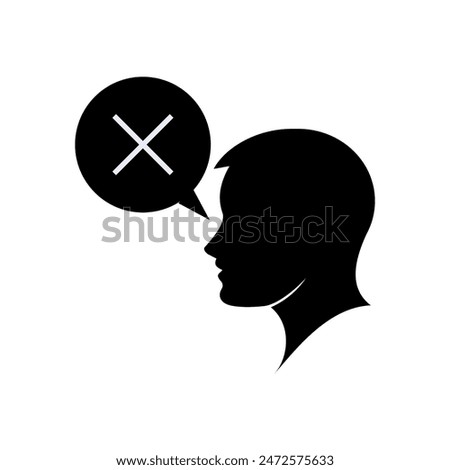 Disagree Icon. Refuse, Reject Symbol - Vector.