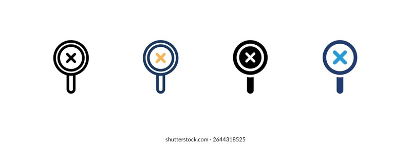 Disagree icon set multiple style collection. Vector illustration.