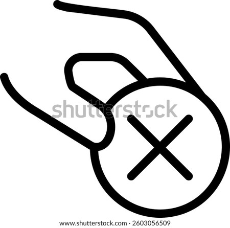Disagree line icon illustration vector