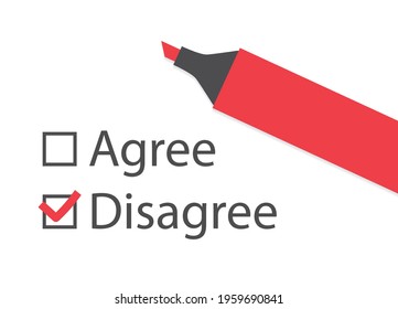 Disagree, Rejection Concept- Vector Illustration
