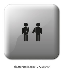 Disagreement argue conflict flat vector icon.