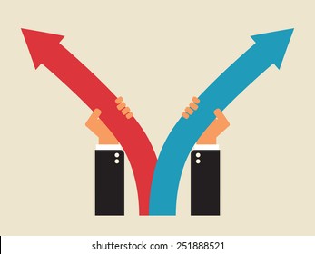 disagreement- different opinions - split road 