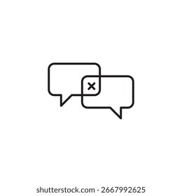 Ícone de desacordo Vetor plano isolado na ilustração simples vetor de contorno para web em branco..eps