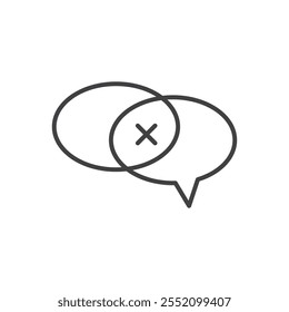 Icono de desacuerdo. Icono de Vector de estilo de línea.