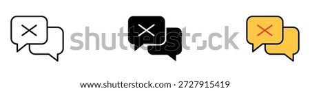 Disagreement icon vector. communication issues and deletion symbol. vector illustration.
