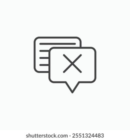 Disagreement icon vector illustration. EPS10