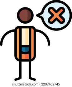 Disagreement isolated design element stock illustration. Vector on a white background