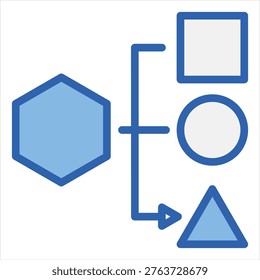 Disambiguation Blue White Single Icon