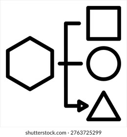 Disambiguation Line Black Single Icon