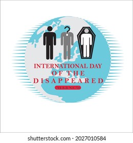 disappeared international people criminal vector design 