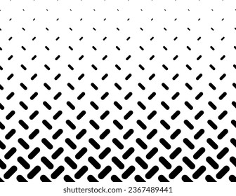 Disappearing black figures. Seamless in one direction. Short fade out