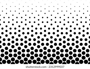 Disappearing circles.Seamless pattern in one direction.