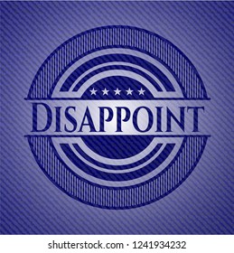 Disappoint badge with denim texture