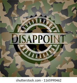 Disappoint camouflaged emblem