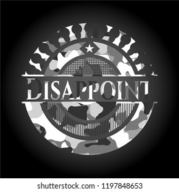 Disappoint grey camouflaged emblem