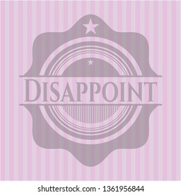 Disappoint retro pink emblem